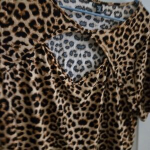SHEIN Leopard Print Blouse